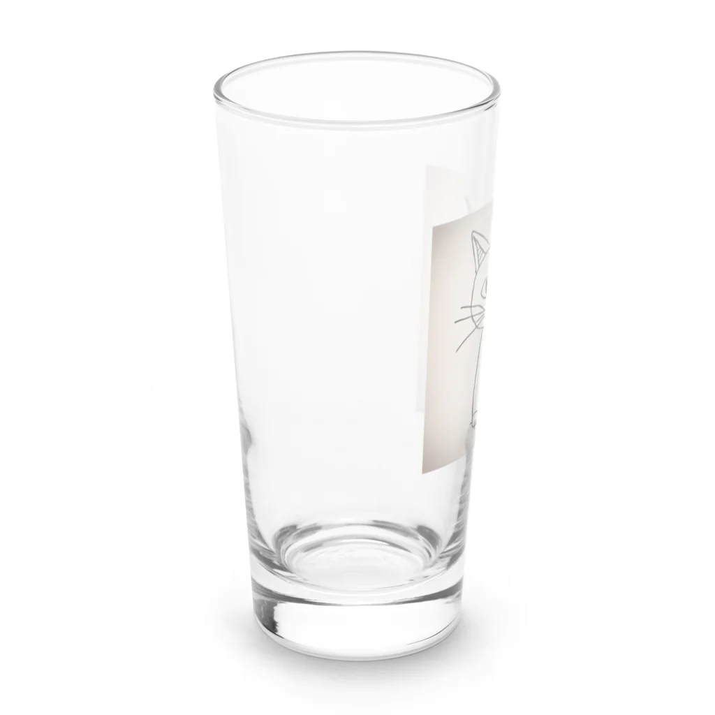 Kemasatariの猫の絵 Long Sized Water Glass :left