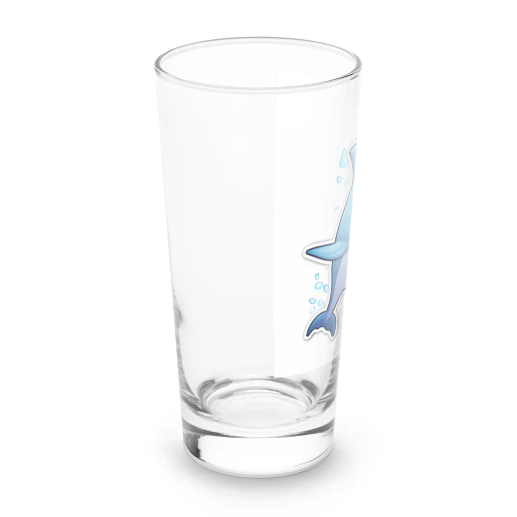 ワクワクセレブレイトのイルカくん Long Sized Water Glass :left