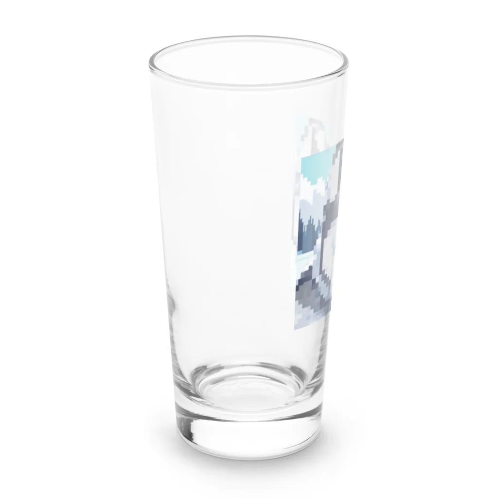 たるほのお店のクールなシベリアンハスキーのピクセルアート Long Sized Water Glass :left