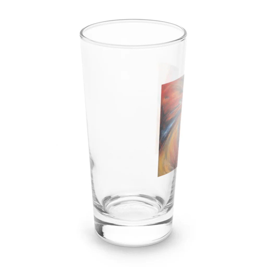 黒鷺の抽象画展ときどき爬虫類の抽象画 タイトル:激情と葛藤 Long Sized Water Glass :left