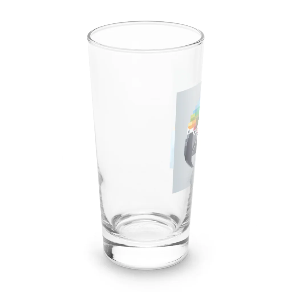 フリーダムの華やかな羽色のオウム Long Sized Water Glass :left