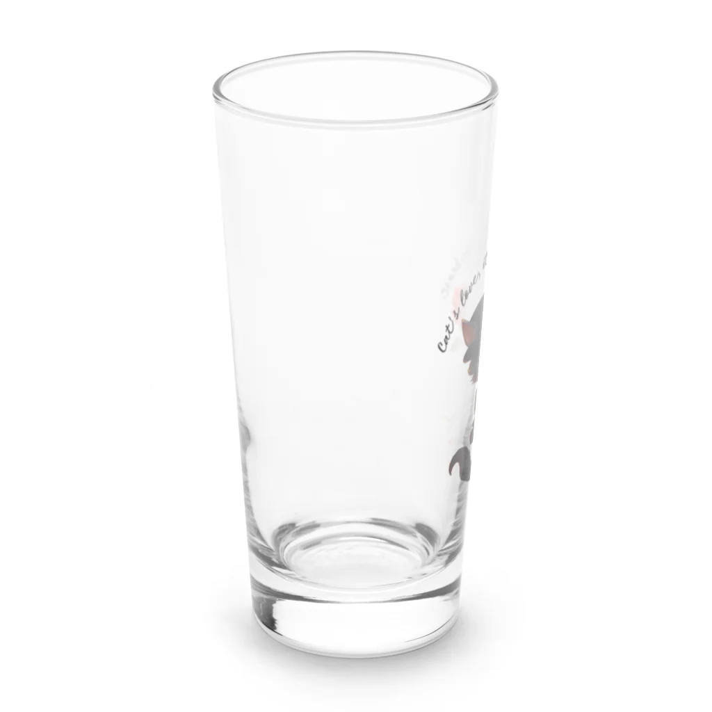 yasunekoの黒猫(ソックス) Long Sized Water Glass :left