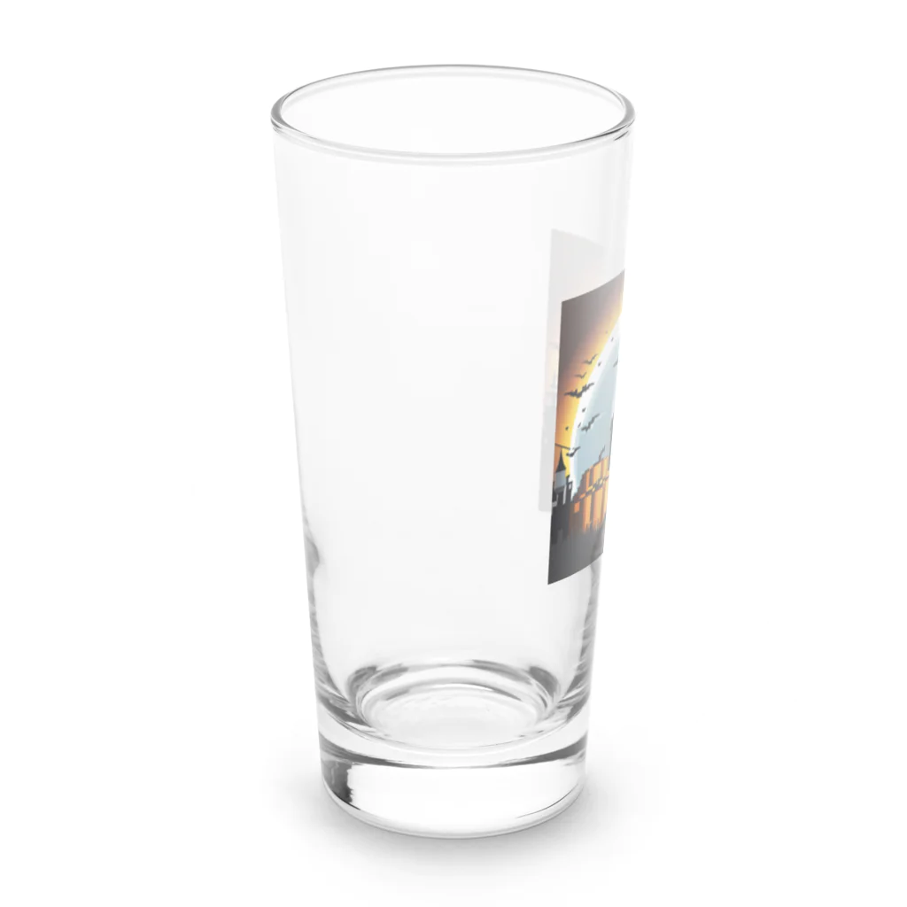 umakoiのドット絵のハロウィン城 Long Sized Water Glass :left