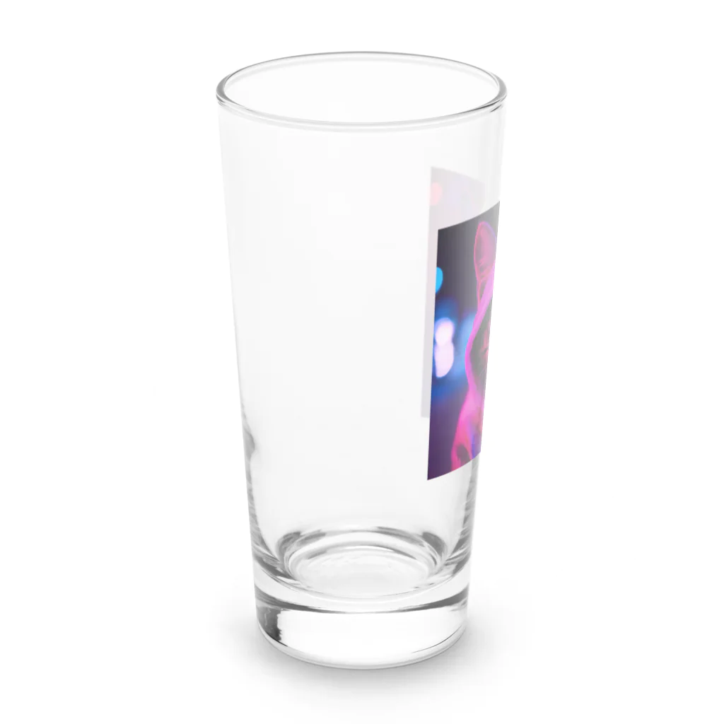 ゆるっと個性のストリートナイトキャット Long Sized Water Glass :left