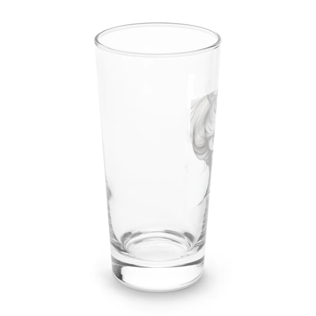 moribouの髪をかき上げる女性アートグッズ Long Sized Water Glass :left