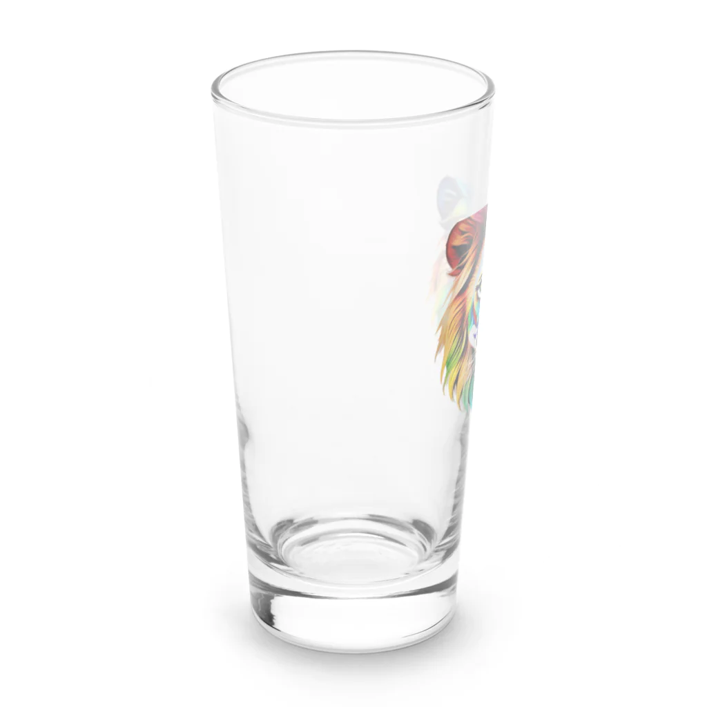 宇宙開発デザイン科のレインボーなライオン Long Sized Water Glass :left