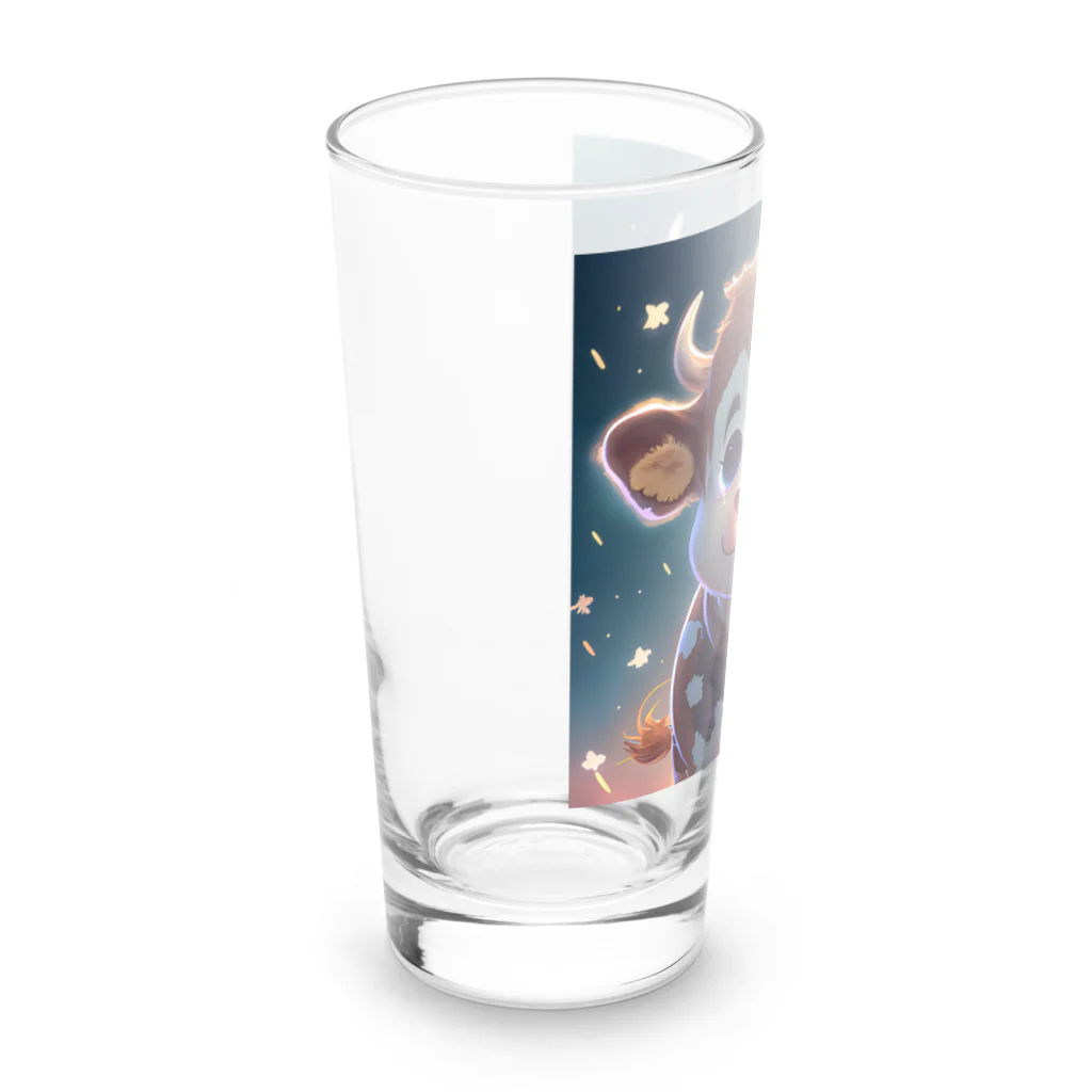 〇〇アートワークスのウシ君 Long Sized Water Glass :left