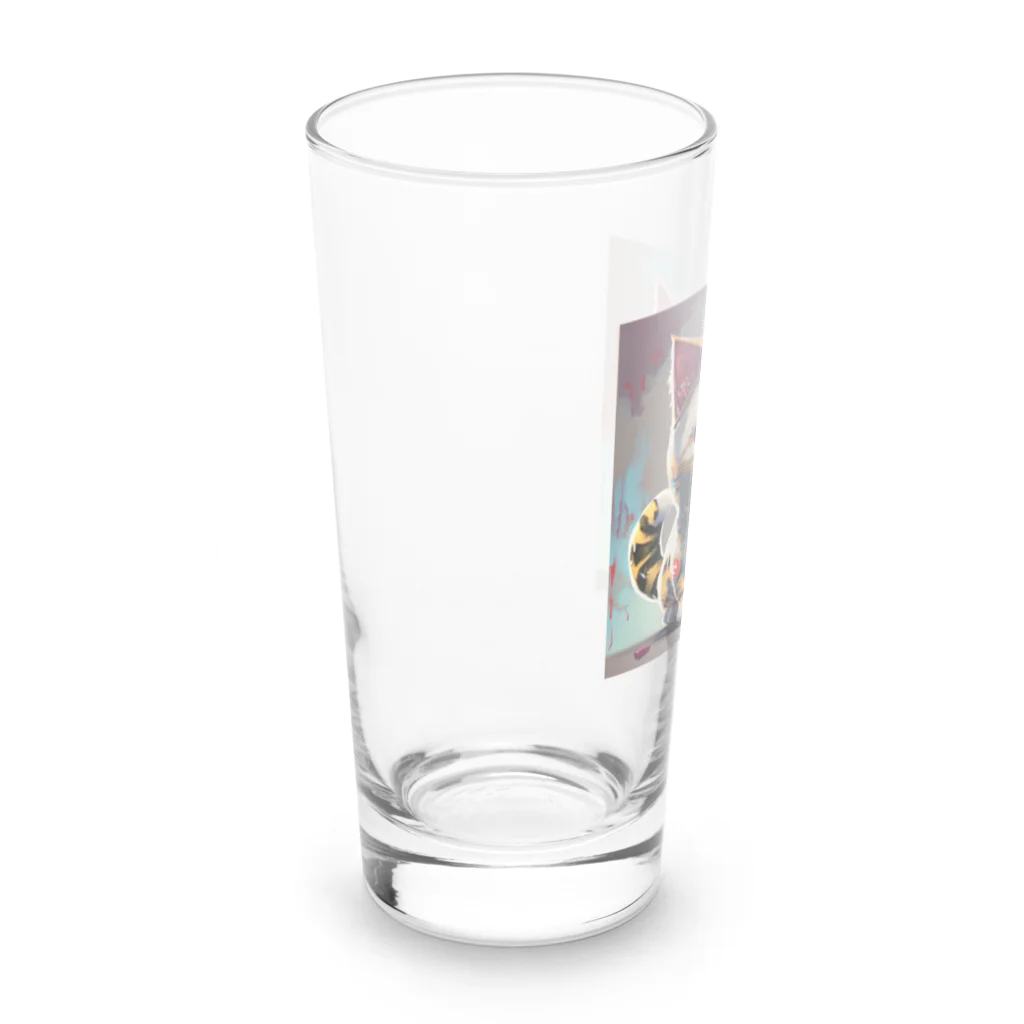 burusukaruの猫のタイガーくん Long Sized Water Glass :left