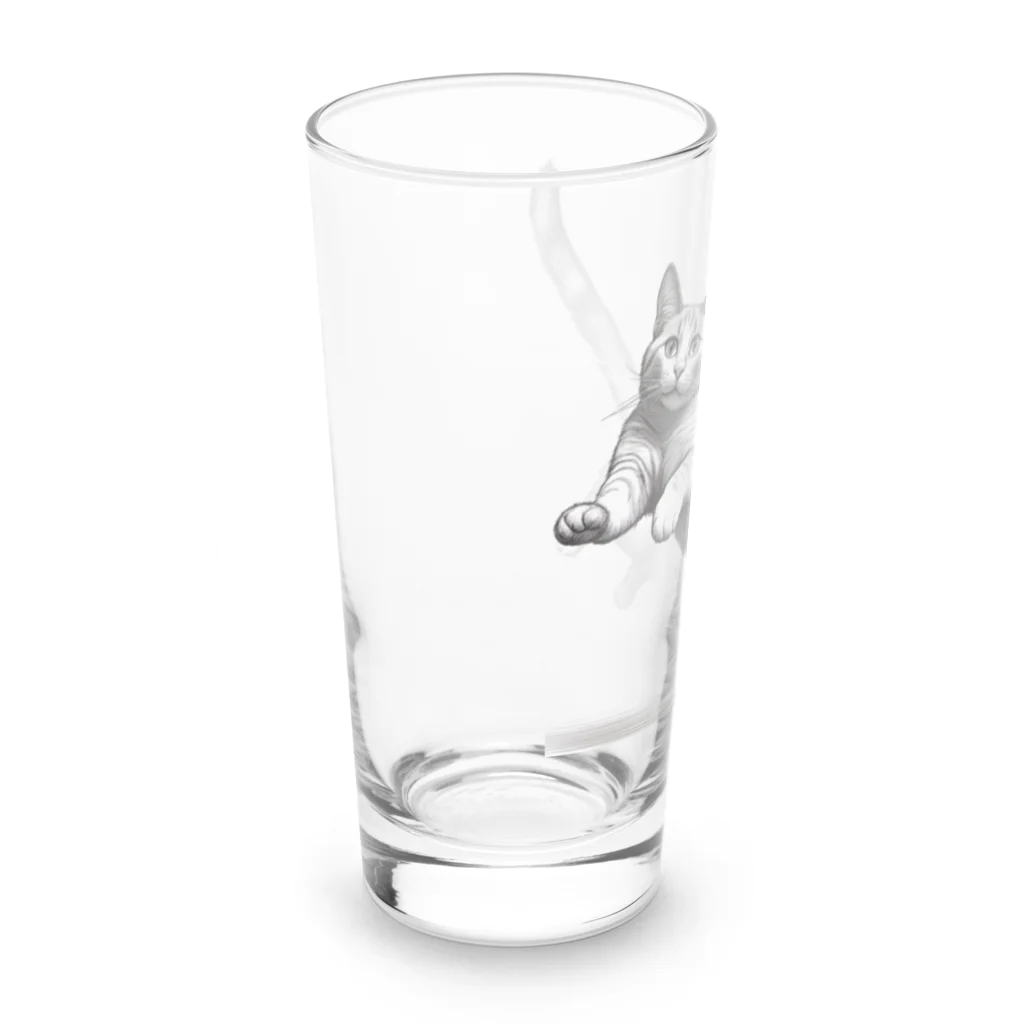 Shop Quonの跳ね猫 Long Sized Water Glass :left