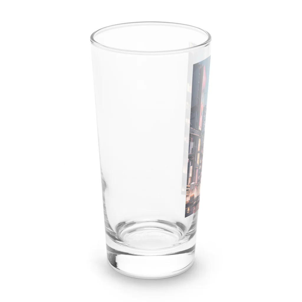 AI職人👨‍🏭のAI「ディストピアに希望の光」 Long Sized Water Glass :left