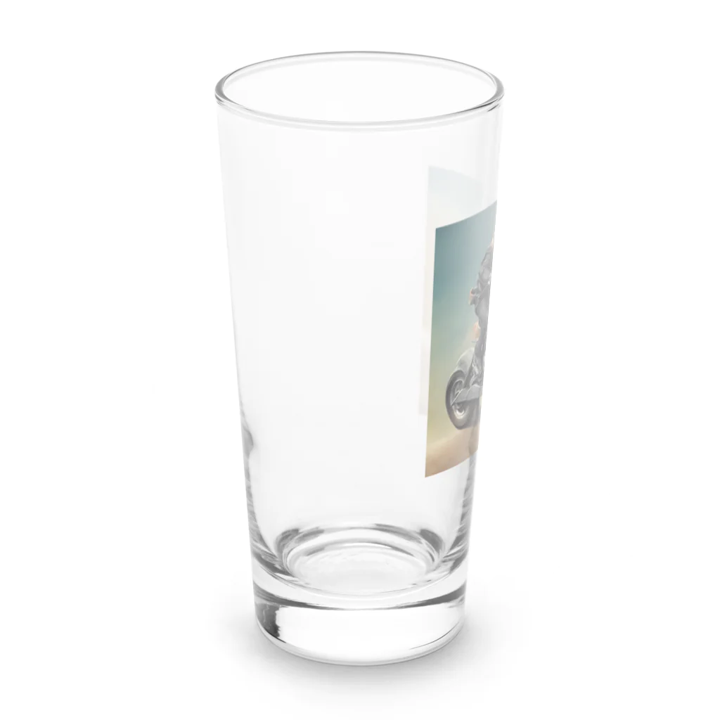 Yamapの仮面のバイク乗り Long Sized Water Glass :left