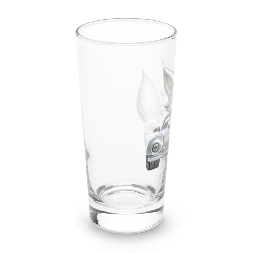 Shihiroの車に乗ったギンギツネ Long Sized Water Glass :left