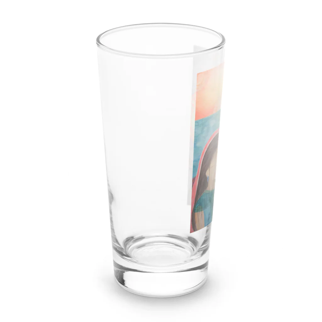 キキとココからのMagic hour / 穏やかな夕暮れの祈り Long Sized Water Glass :left