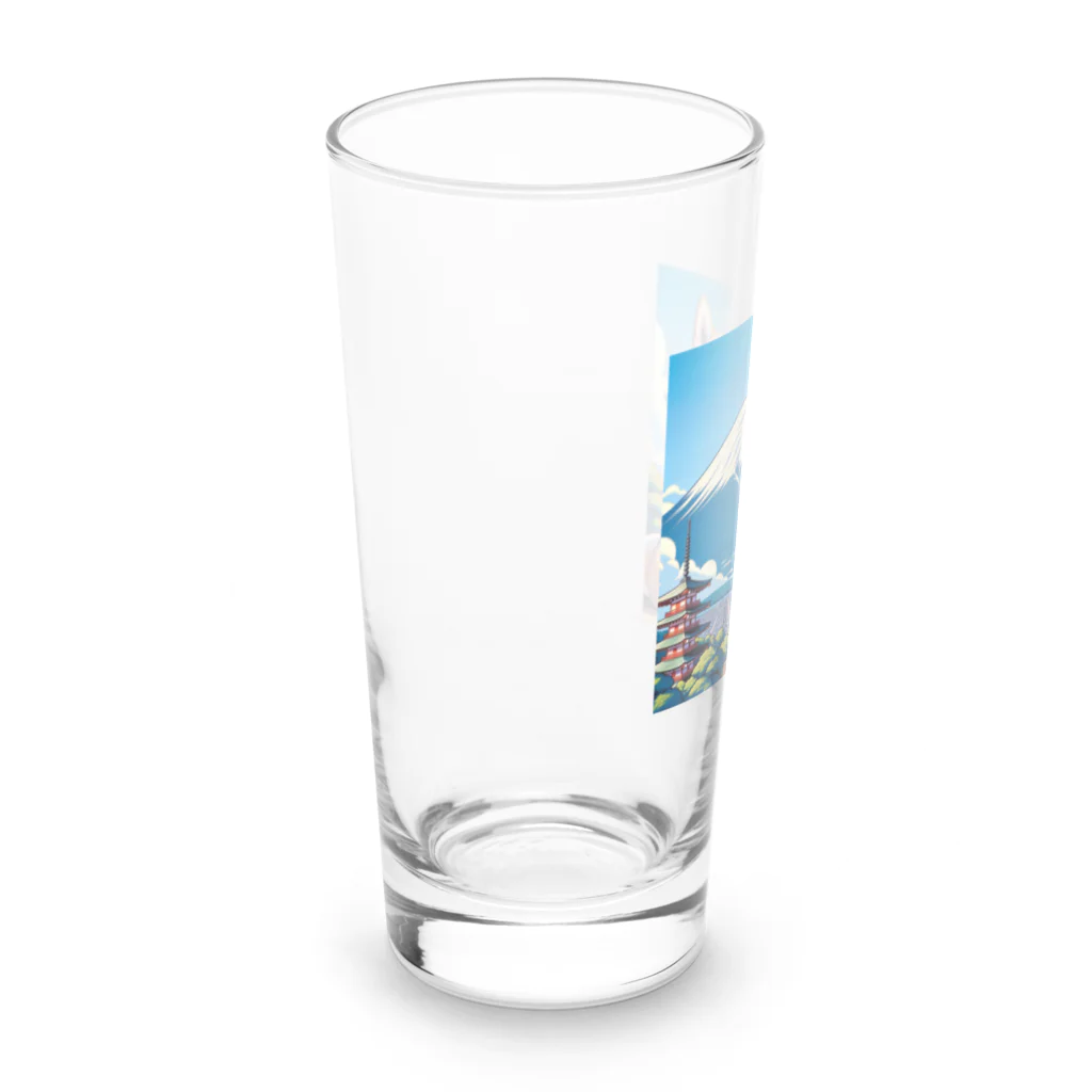 ピヨっこのサングラス犬　【銀次郎】 Long Sized Water Glass :left