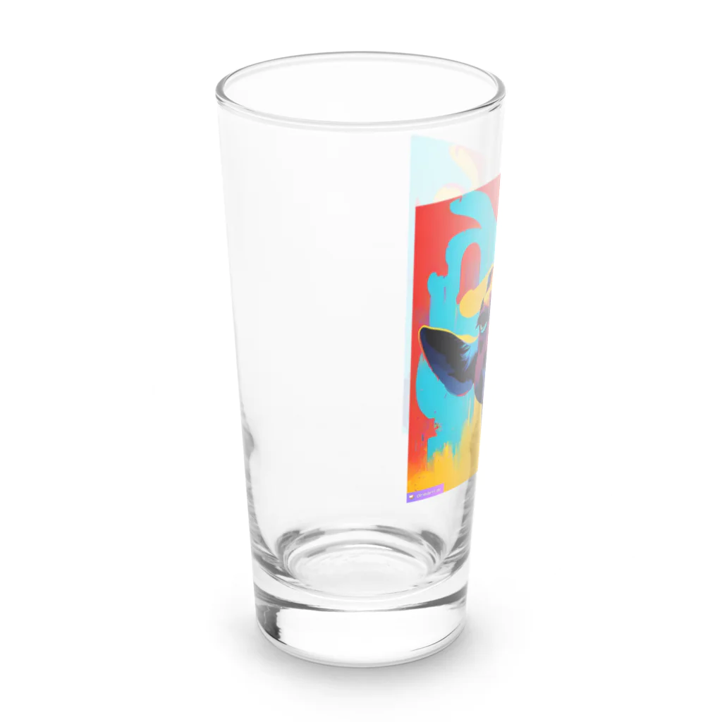 tomo0404の怒れるキリン Long Sized Water Glass :left