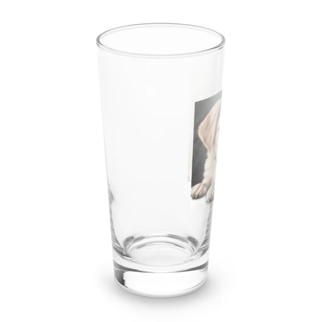 つぶらな瞳の子犬グッズ屋さんの癒しの子犬 Long Sized Water Glass :left