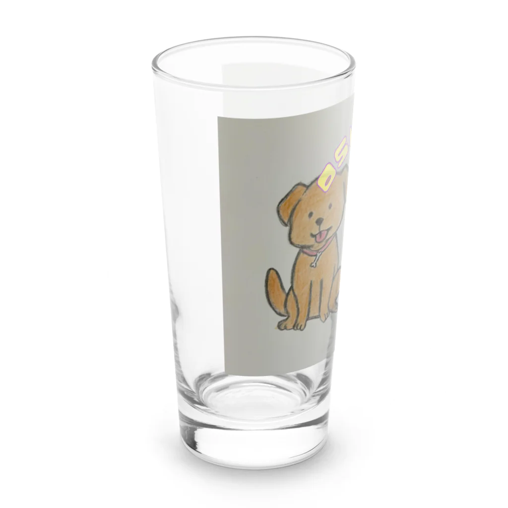 mamitarouの赤ちゃんといっしょ　いぬ　おすわり Long Sized Water Glass :left