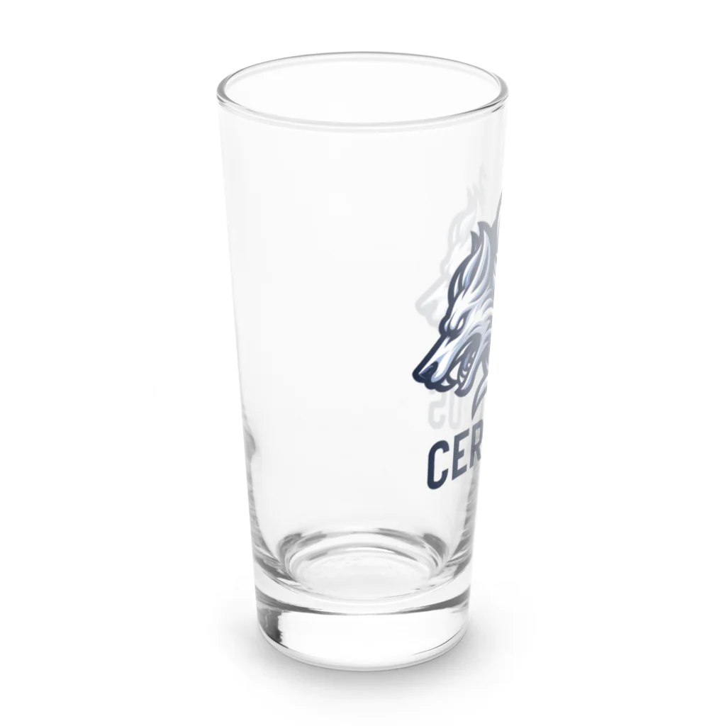 AI_Explorer68のケロべロスの三つ首のロゴ Long Sized Water Glass :left