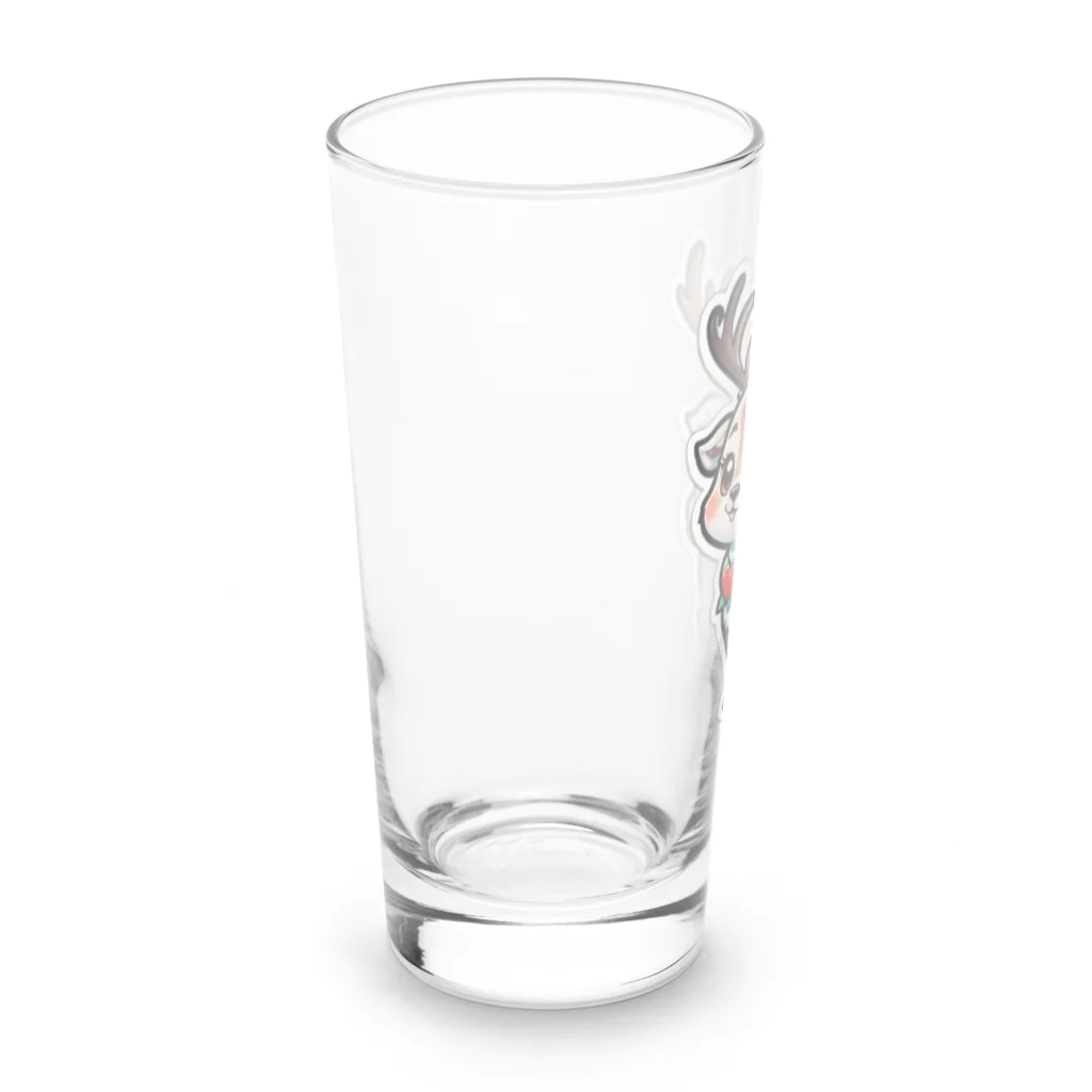 やんちゃ姫🌺のクリスマス、トナカイ Long Sized Water Glass :left