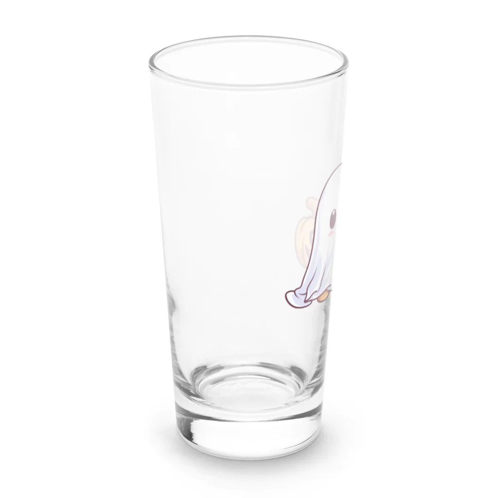 Vasetti_pressの可愛いおばけとカボチャ Long Sized Water Glass :left