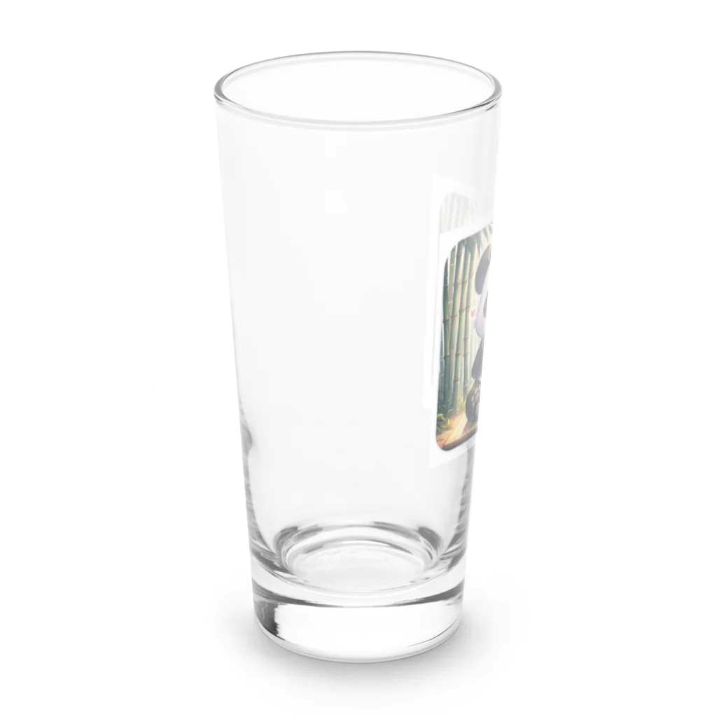 chikarabizのかわいいパンダ、イラストのグッズ Long Sized Water Glass :left