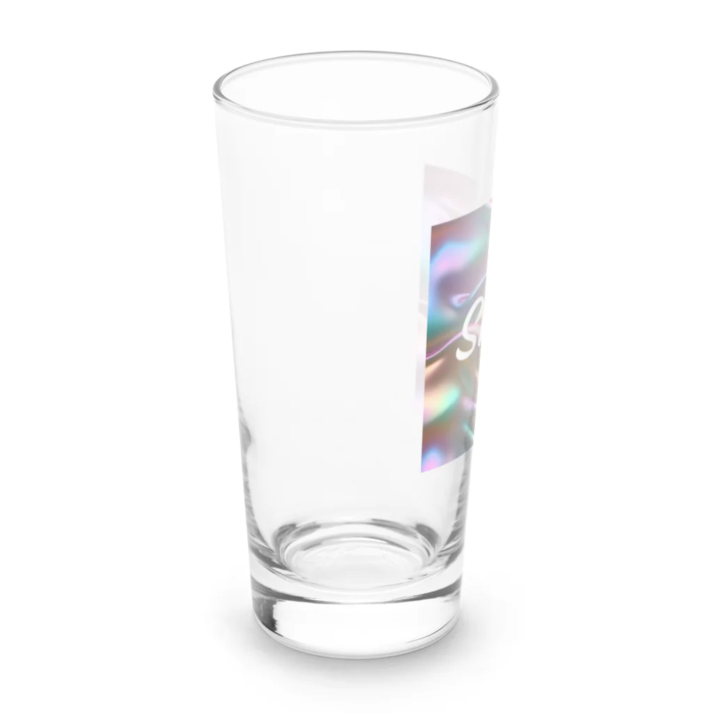 Kumamanのオーロラシルク　Shineロゴ入り Long Sized Water Glass :left