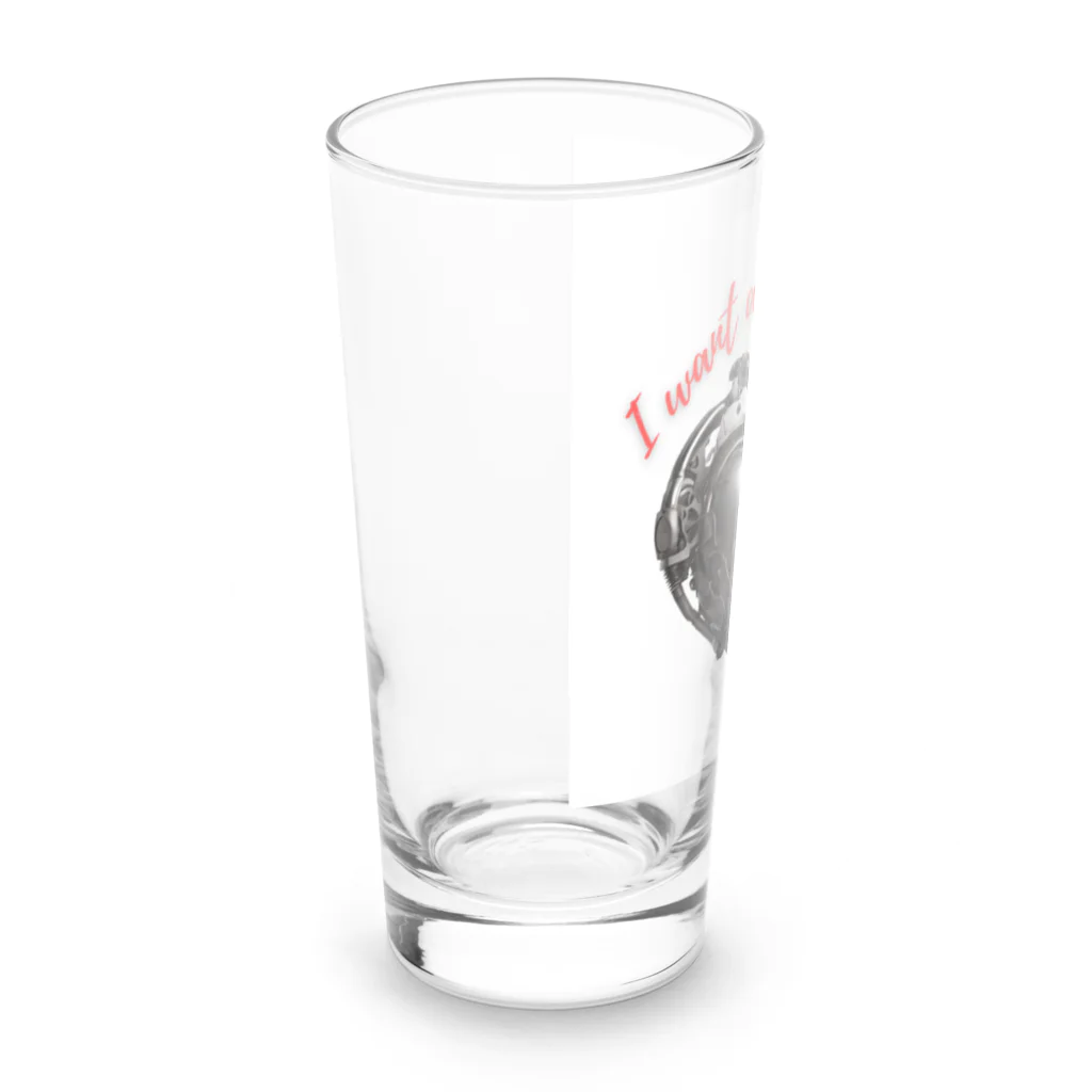 Love and peace to allの鉄の心臓が欲しい Long Sized Water Glass :left