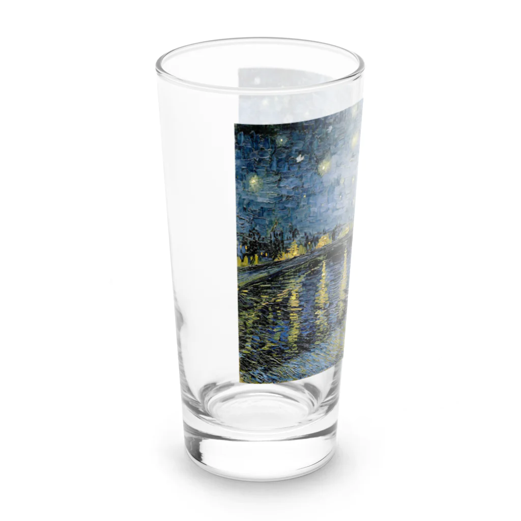 名画館のゴッホ「ローヌ川の星月夜」　フィンセント・ファン・ゴッホの絵画【名画】 Long Sized Water Glass :left