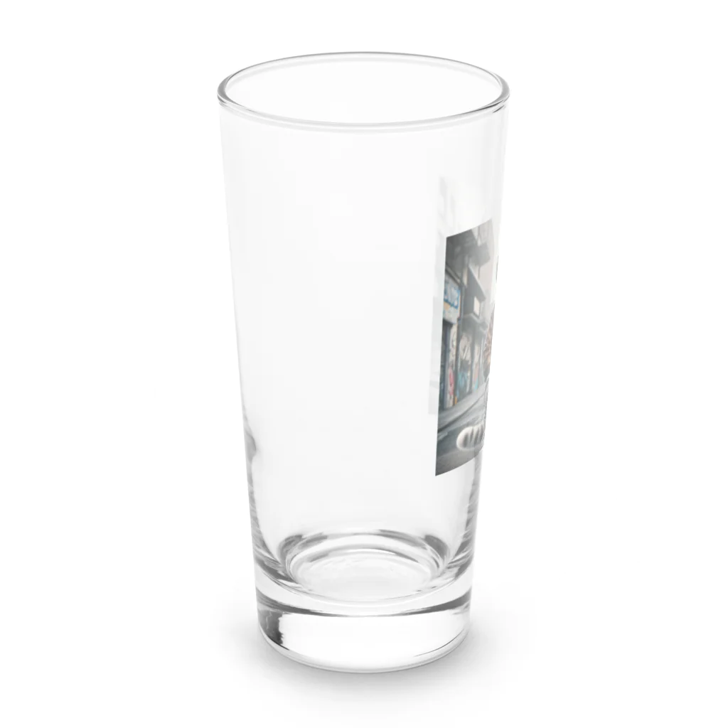 lacheのストリートキャット Long Sized Water Glass :left