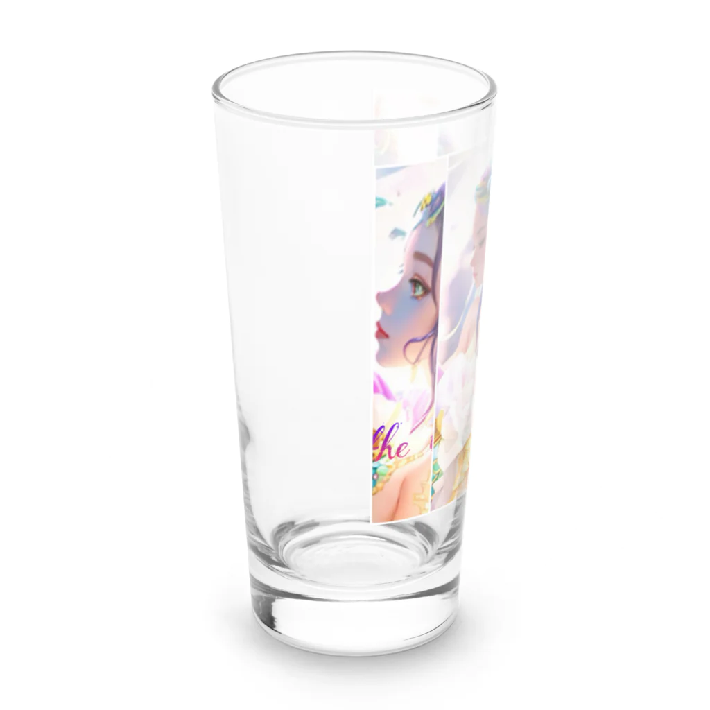 💖宇宙整体♪🌈♪こころからだチャンネル♪💖の宇宙に感謝　愛は祈りなり。 Long Sized Water Glass :left