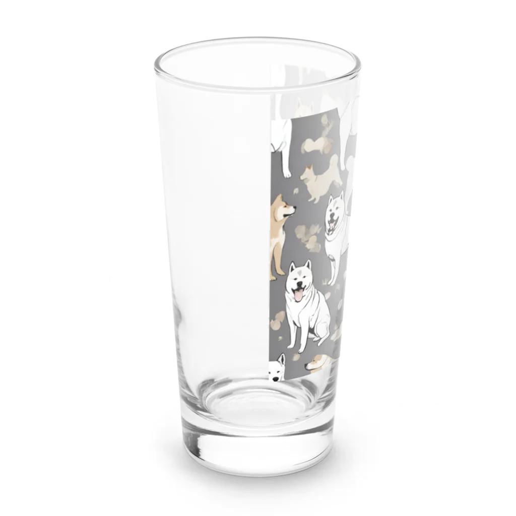 pinetreeの秋田犬３ Long Sized Water Glass :left