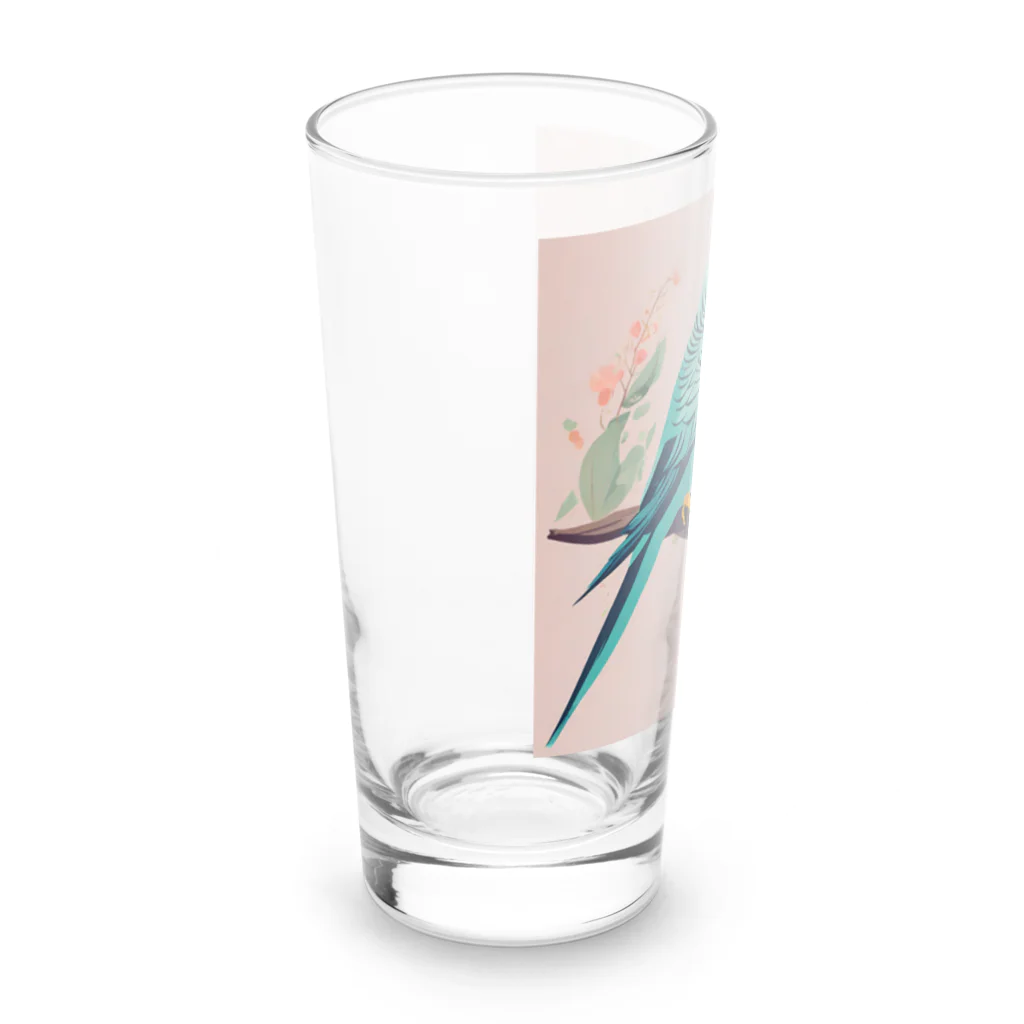 pinetreeのインコ１ Long Sized Water Glass :left