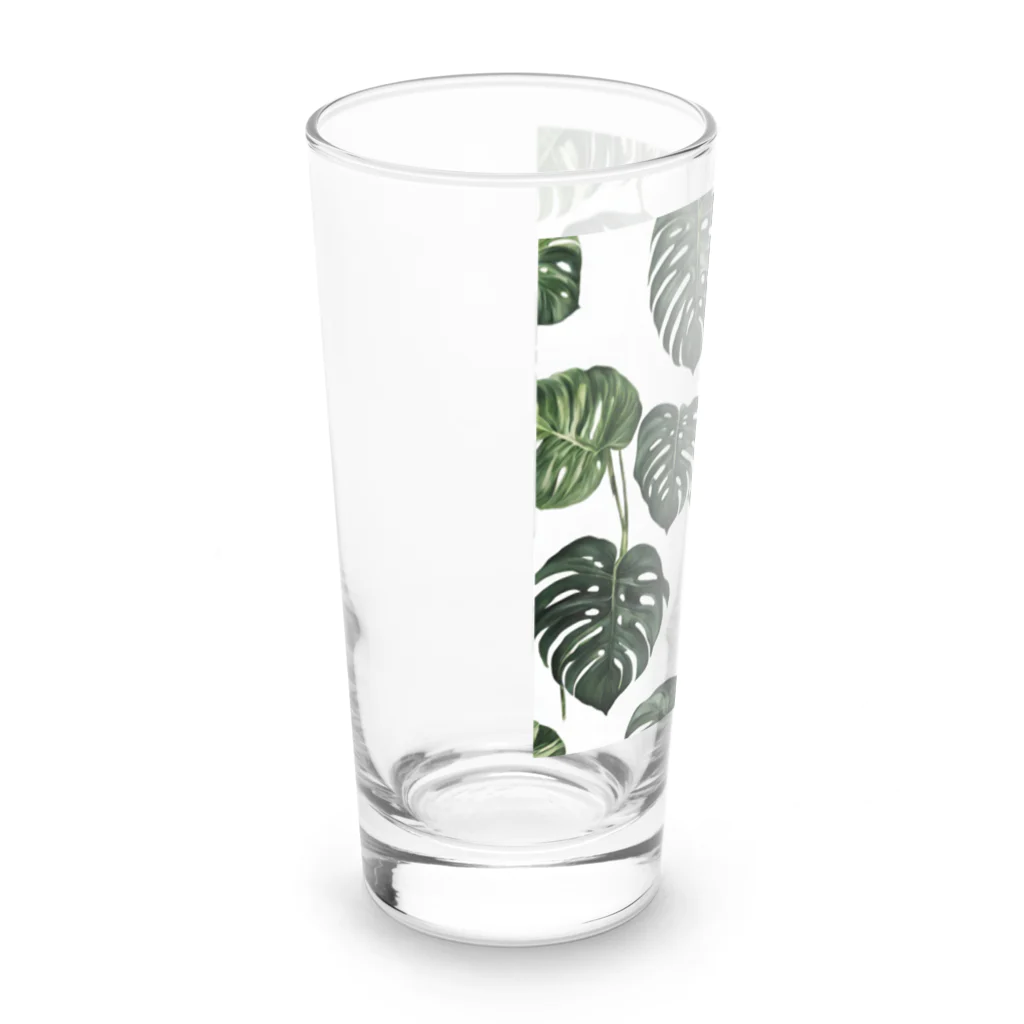 アガベマンの斑入りモンステラグッズ Long Sized Water Glass :left