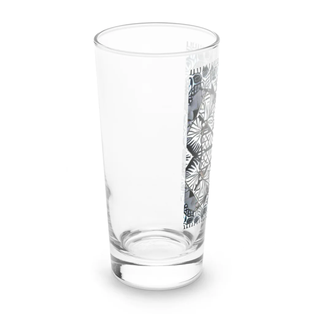 なっつ ふぁくとりーのゼンタングル 蝶 Long Sized Water Glass :left