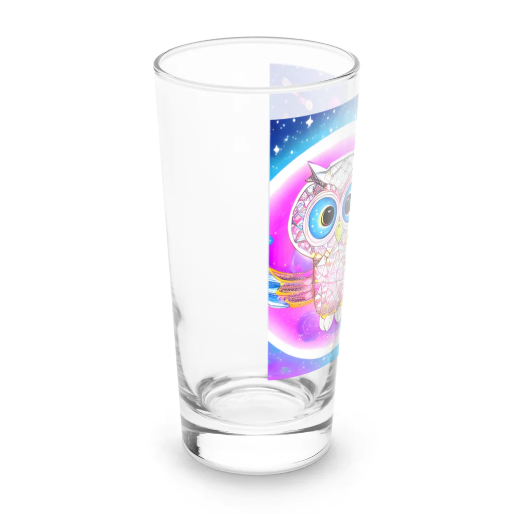 Moichi Designs Shop-2023のフクロウの宇宙飛行士 Long Sized Water Glass :left