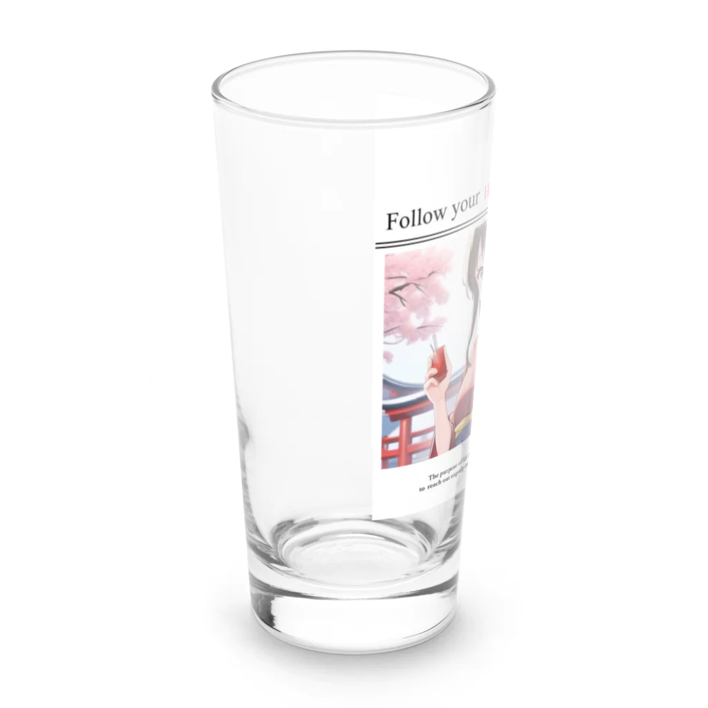 何これ屋の着物女子 Long Sized Water Glass :left