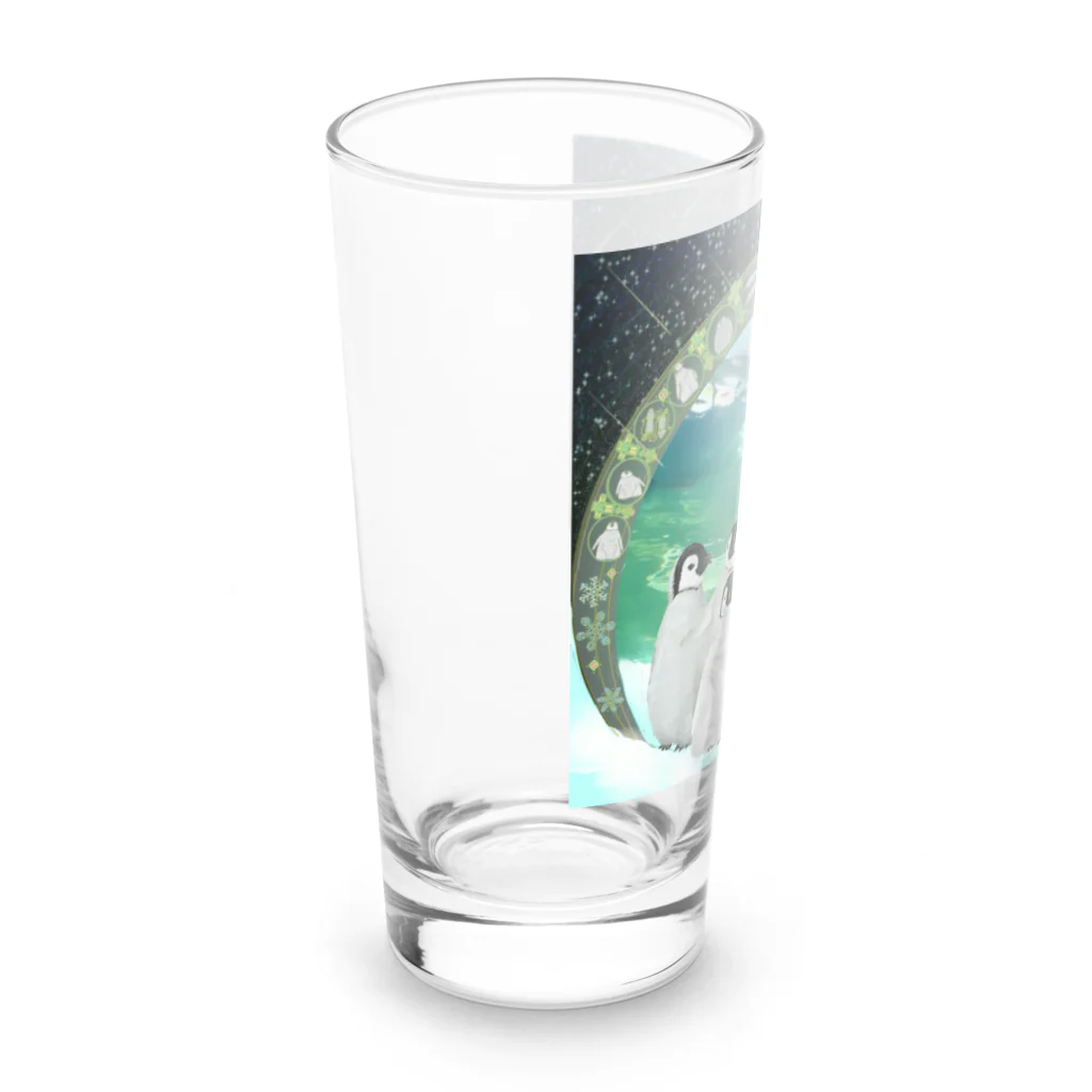 コウテイペンギン至上主義のコウテイペンギンのヒナ　たくさん Long Sized Water Glass :left