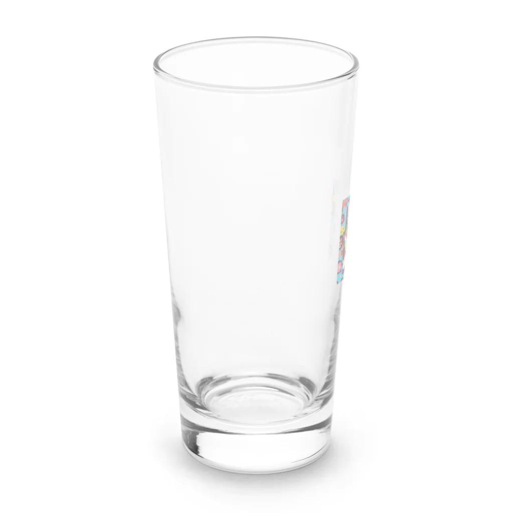 629_CAT_ARTのカラフルキャット Long Sized Water Glass :left