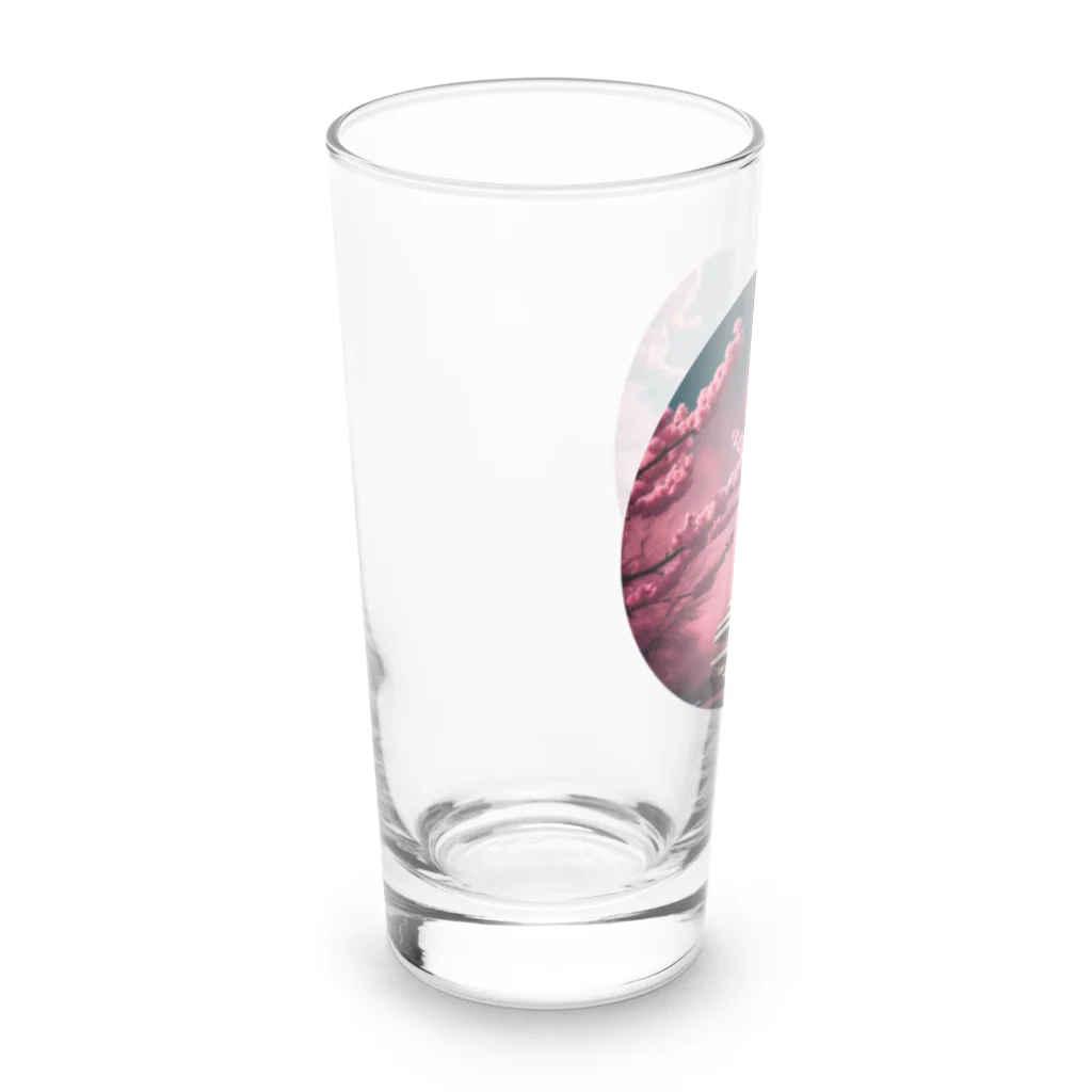 RetrowaveFlowerのRetrowaveFlower-梅と三日月- Long Sized Water Glass :left