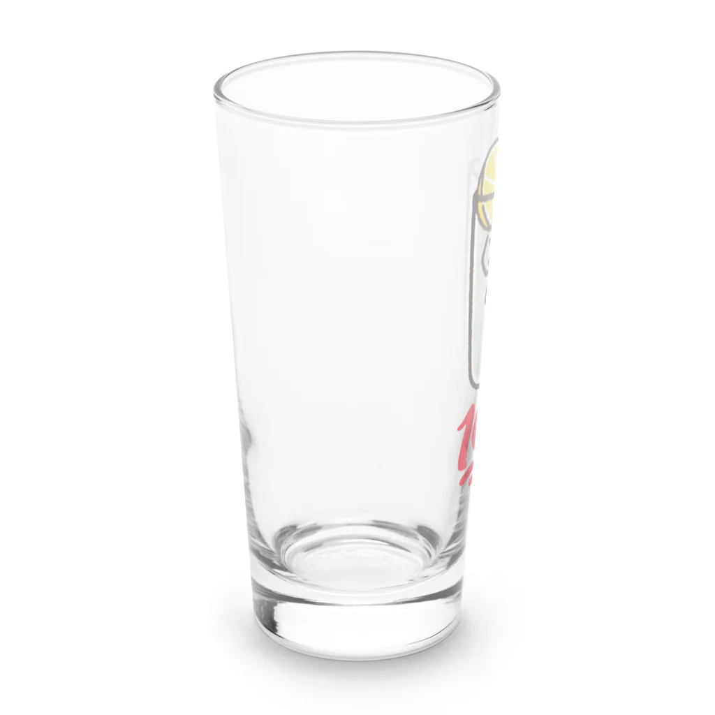 tonikakusakeのレモンサワー100点 大きいロゴ Long Sized Water Glass :left