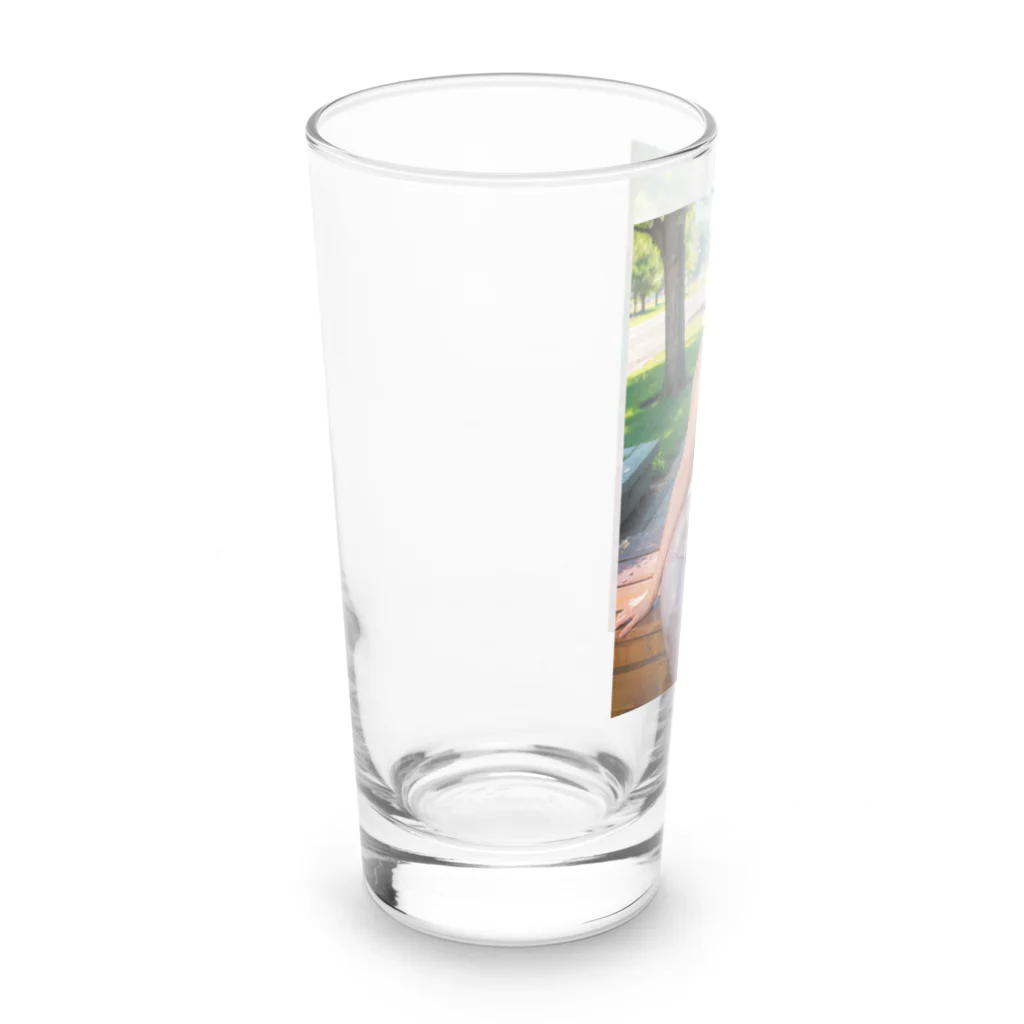 魔法陣ウガのフィットネスガール01 Long Sized Water Glass :left