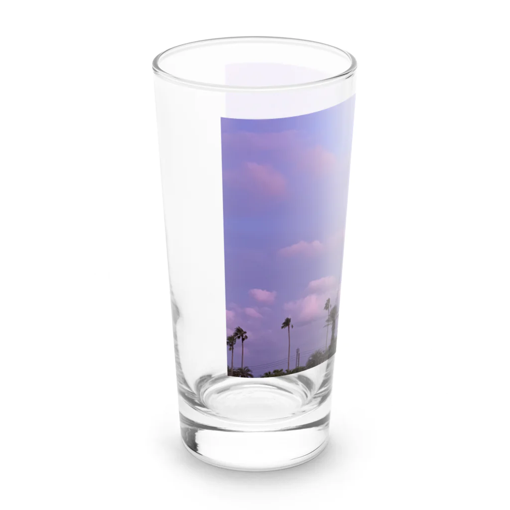 玉手箱の南国の冬空 Long Sized Water Glass :left