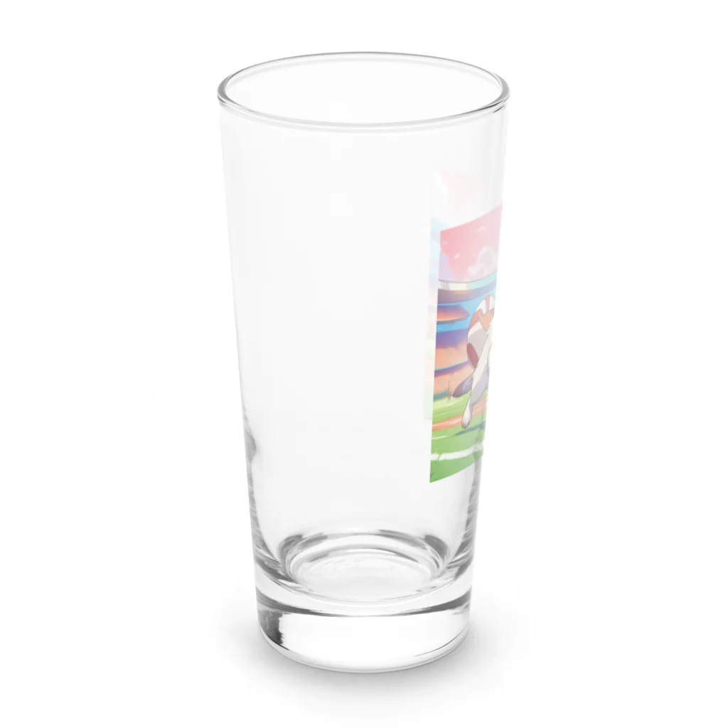 自然の非日常の走るフェレット Long Sized Water Glass :left