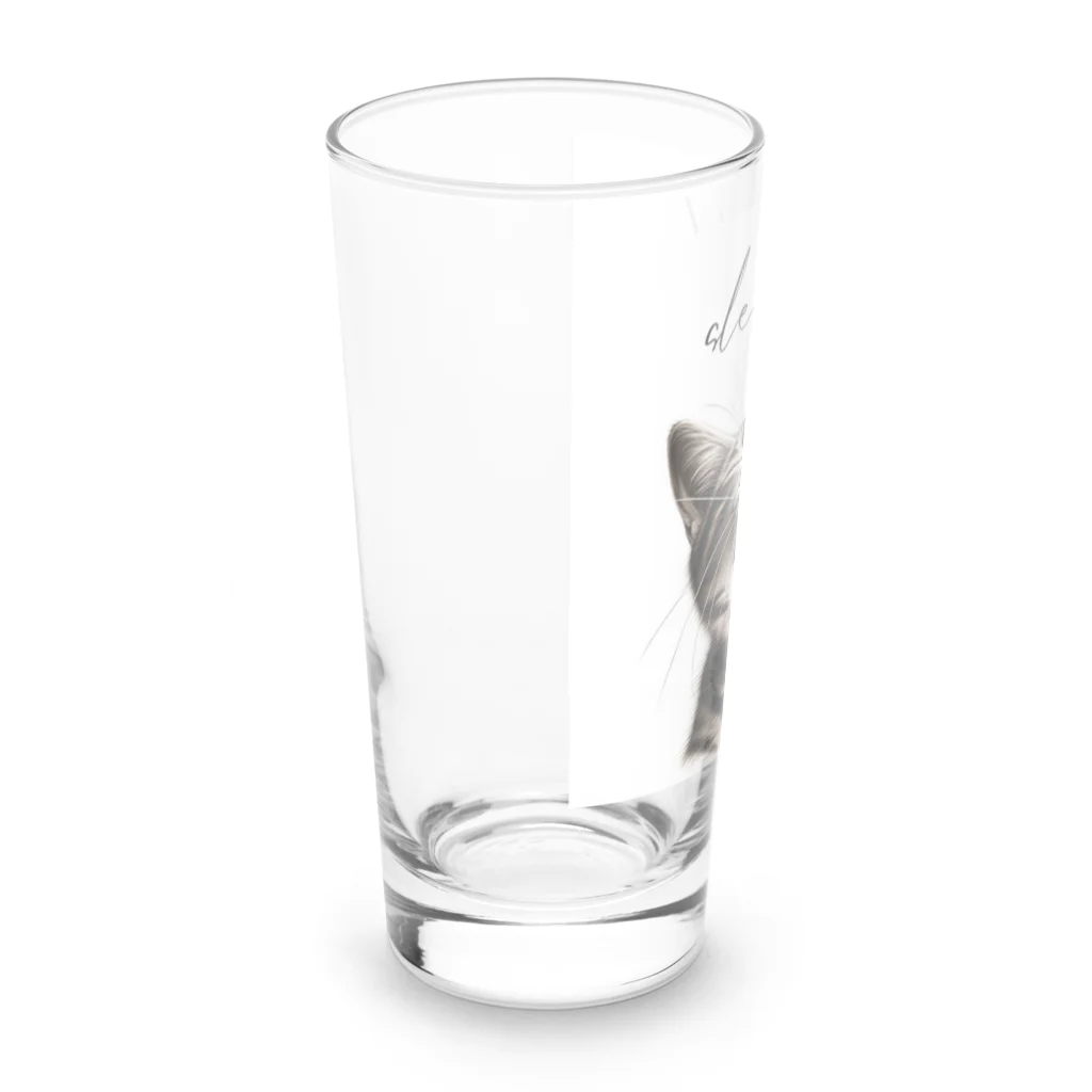 はんなり女史の眠たい猫 Long Sized Water Glass :left