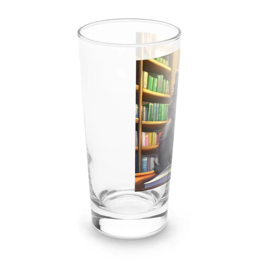 yoiyononakaの図書室の黒猫02 Long Sized Water Glass :left