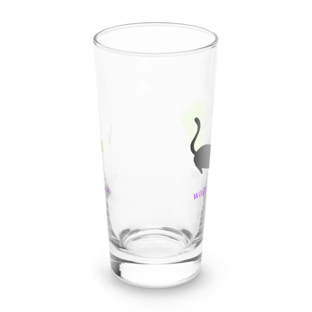 yellowgreenのちょっとまってて Long Sized Water Glass :left