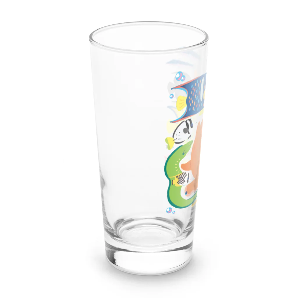 みなとまち層のキング&クイーンエンゼルフィッシュ Long Sized Water Glass :left