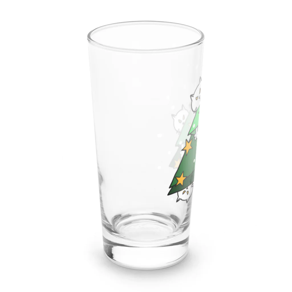 mkumakumaのニャンコの楽しいクリスマス Long Sized Water Glass :left