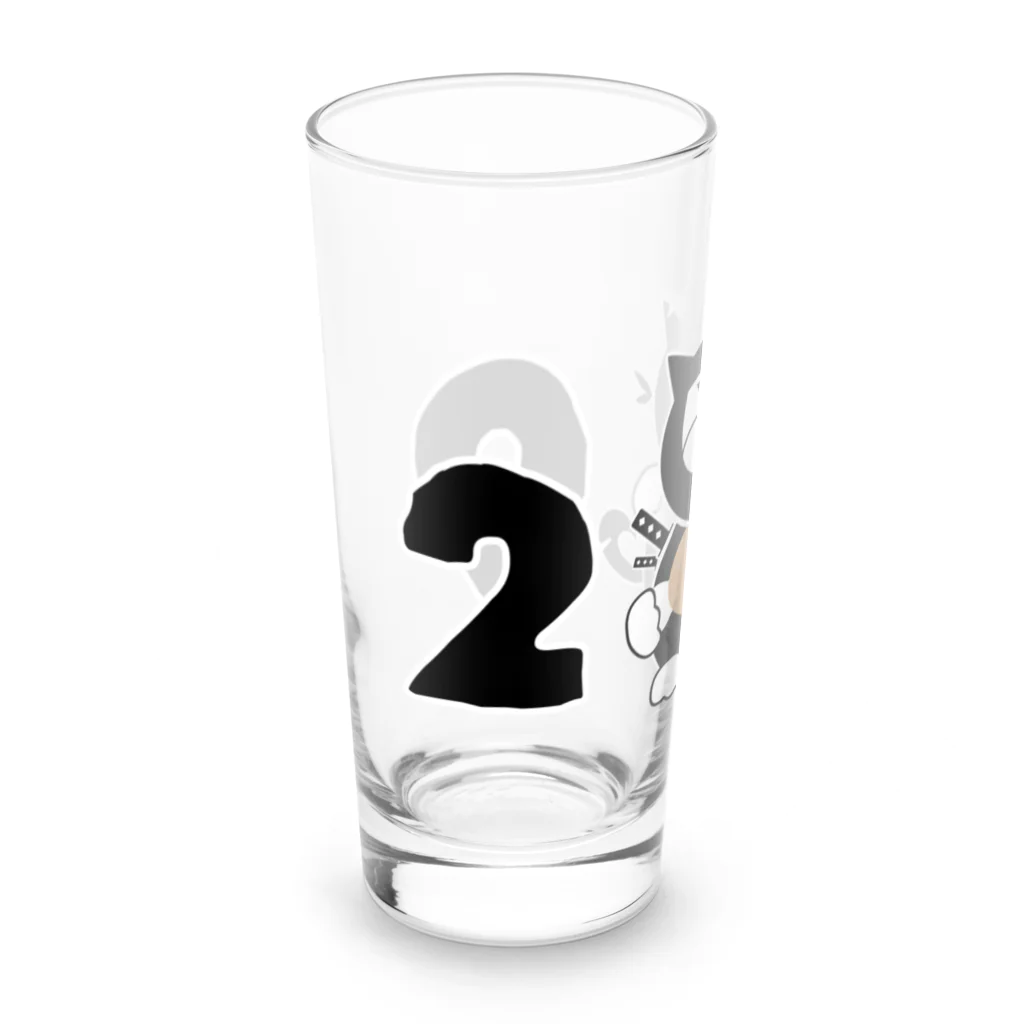 ZUKINDOGSのお肉大好き忍犬ふうが Long Sized Water Glass :left