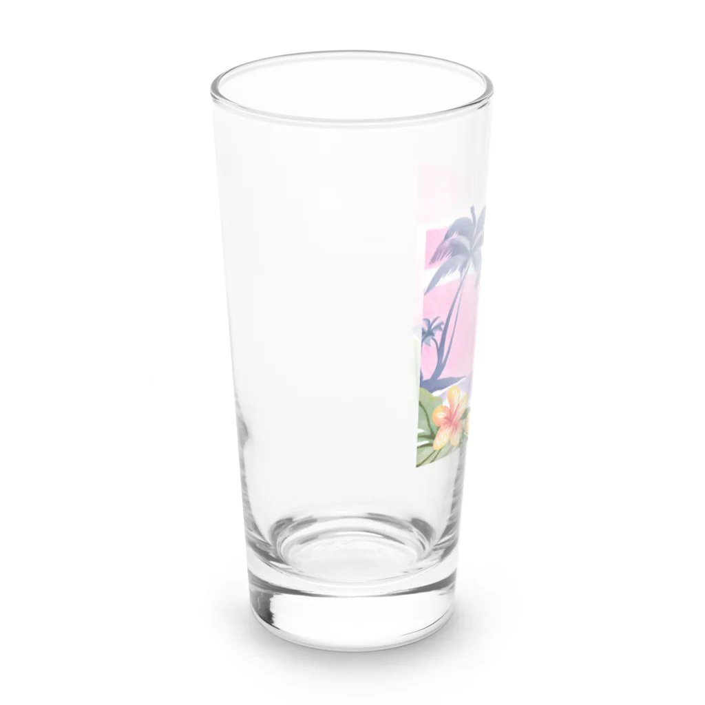 Sweet_moonLaboのHawaii　海とハイビスカス Long Sized Water Glass :left